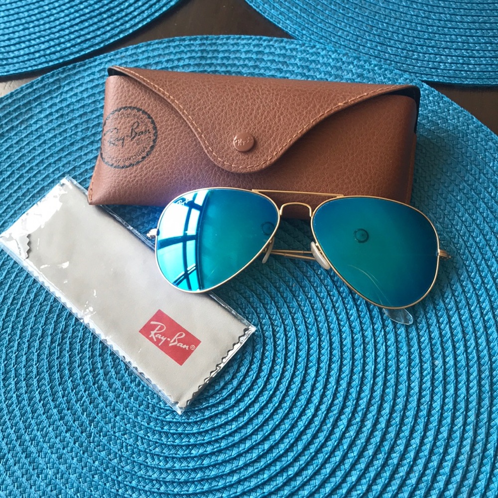 Blue frame ray bans